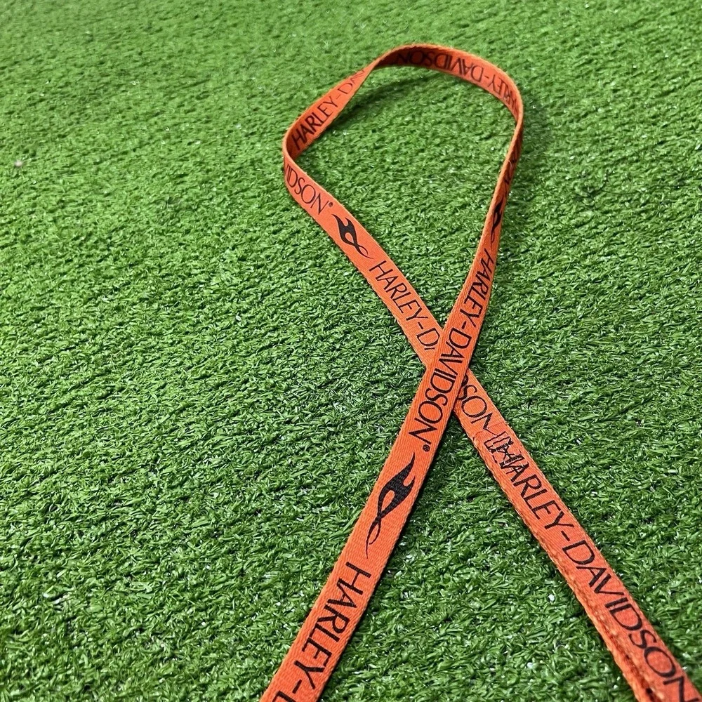 Vintage Harley-Davidson Dog Leash Tribal Print Logo Black Metal Hook 46